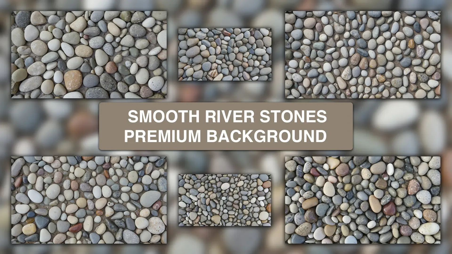 Smooth River Stones Premium Background Image Pack